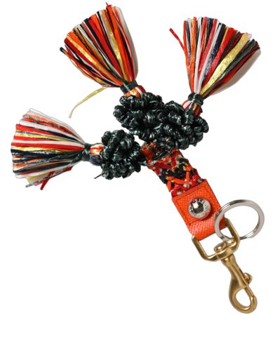 Raffia Leather Clasp Finder Chain Keyring Women's - Dolce & Gabbana - Modalova