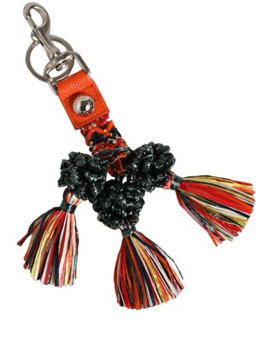 Raffia Leather Clasp Finder Chain Keyring Women's - Dolce & Gabbana - Modalova