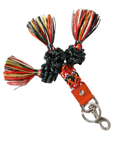 Raffia Leather Clasp Finder Chain Keyring Women's - Dolce & Gabbana - Modalova