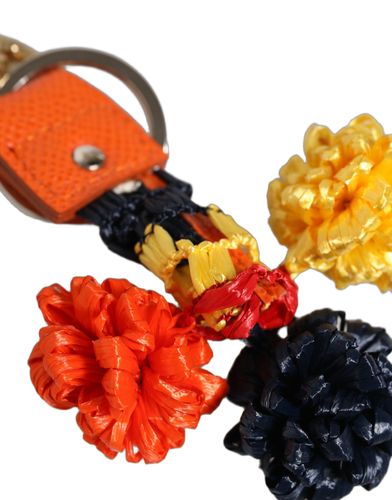 Raffia Leather Clasp Finder Chain Keyring Women's - Dolce & Gabbana - Modalova