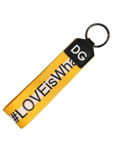 Logo Polyester Brass Holder Women's Keychain - Dolce & Gabbana - Modalova