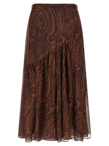 Etro Brown Silk Mini Women's Skirt - Etro - Modalova