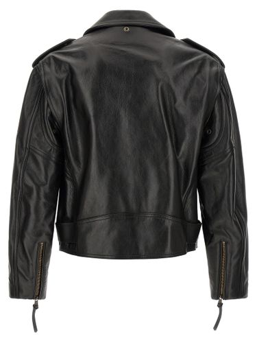 Calfskin Leather Men's Jacket - Balmain - Modalova