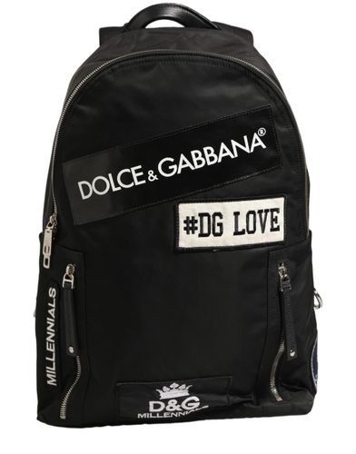 Men #DG LOVE Logo Patches Nylon Backpack Men's Bag (Pre-Owned) - Dolce & Gabbana - Modalova