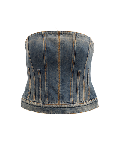 Cotton Denim Women's Top - Alexander McQueen - Modalova