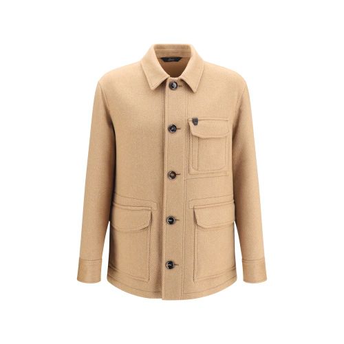 Cashmere Leather Men's Jacket - Brioni - Modalova