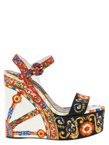 Viscose Wedge Women's Sandals - Dolce & Gabbana - Modalova