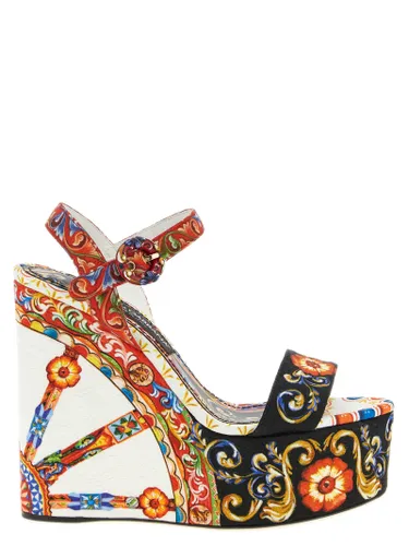 Viscose Wedge Women's Sandals - Dolce & Gabbana - Modalova