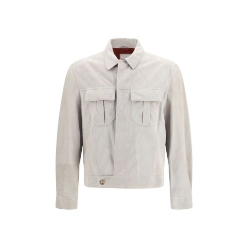 Leather Leather Men's Jacket - Brunello Cucinelli - Modalova