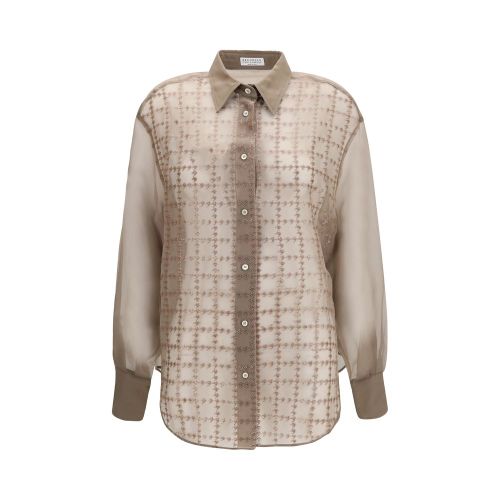 Silk Pattern Women's Shirt - Brunello Cucinelli - Modalova