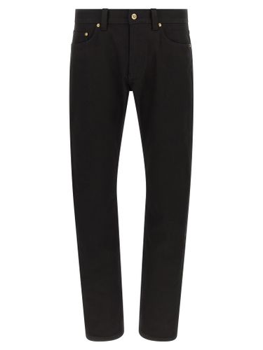 Cotton Straight-Leg Men's Jeans - Versace - Modalova