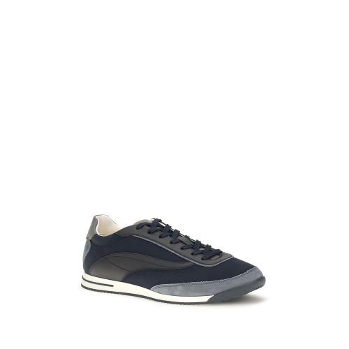 Suede Leather Low Top Men's Sneakers - Brunello Cucinelli - Modalova