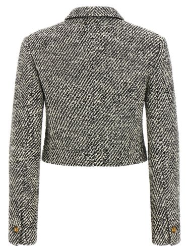 Virgin Wool Full-Length Women's Jacket - Versace - Modalova