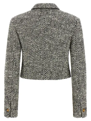Virgin Wool Full-Length Women's Jacket - Versace - Modalova