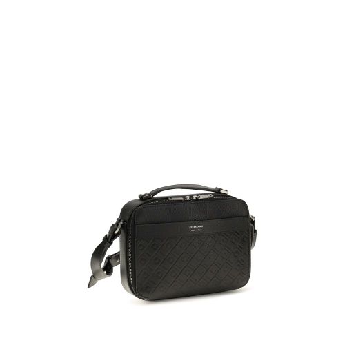 Calf Leather Bos Taurus Shoulder Men's Bag - Ferragamo - Modalova