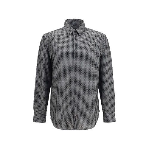 Cotton Pattern Men's Shirt - Giorgio Armani - Modalova