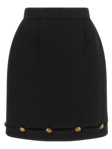 Virgin Wool Long Women's Skirt - Versace - Modalova
