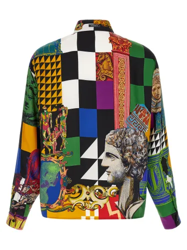 Silk Men's Blouse - Versace - Modalova