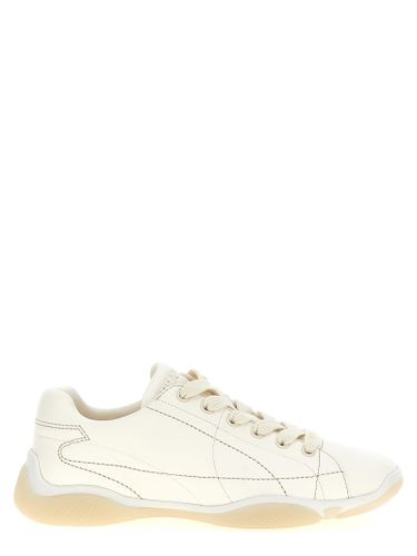 Lamb Leather Low Top Women's Sneakers - Prada - Modalova