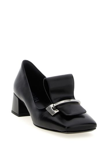Calfskin Mid Heel Women's Pumps - Prada - Modalova
