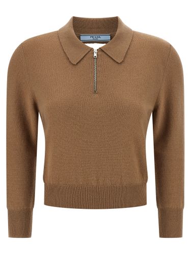 Cashmere Polo Women's Shirt - Prada - Modalova