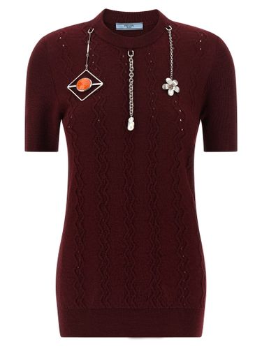 Virgin Wool Women's Cardigan - Prada - Modalova