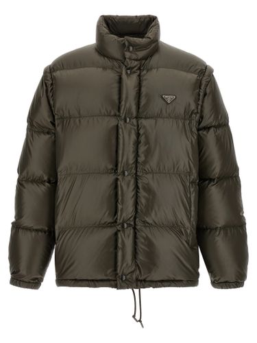Recycled Polyamide Full-Length Men's Jacket - Prada - Modalova