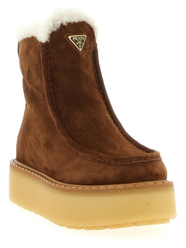 Calfskin Ankle Women's Boots - Prada - Modalova