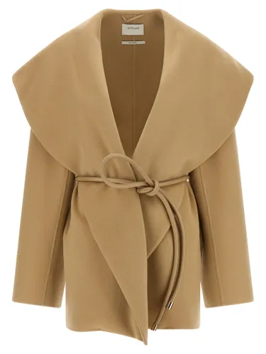 Sportmax Beige Wool Women's Coat - Sportmax - Modalova