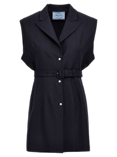 Virgin Wool Sleeveless Women's Jacket - Prada - Modalova
