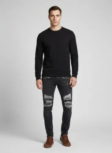 Cotton Slim Fit Men's Jeans - Balmain - Modalova