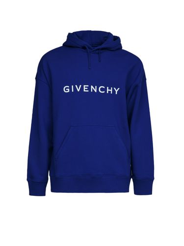 Givenchy Blue Cotton Men's Hoodie - Givenchy - Modalova