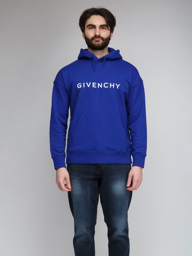 Givenchy Blue Cotton Men's Hoodie - Givenchy - Modalova