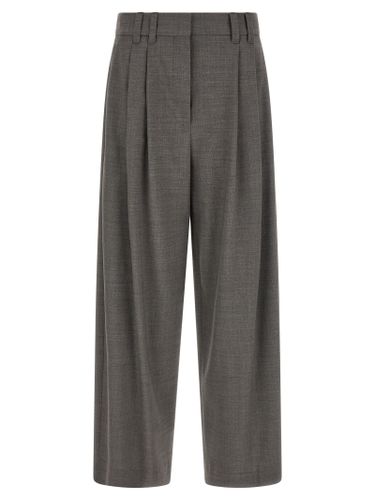 Virgin Wool Cropped Women's Pants - Brunello Cucinelli - Modalova