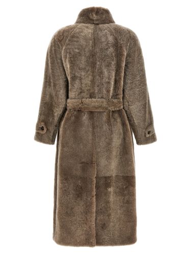 Lamb Leather Women's Coat - Brunello Cucinelli - Modalova