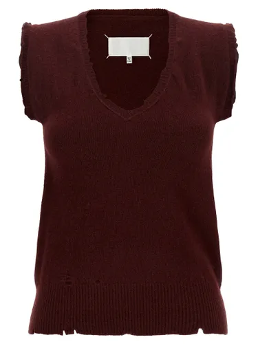 Virgin Wool Sleeveless Women's Jacket - Maison Margiela - Modalova