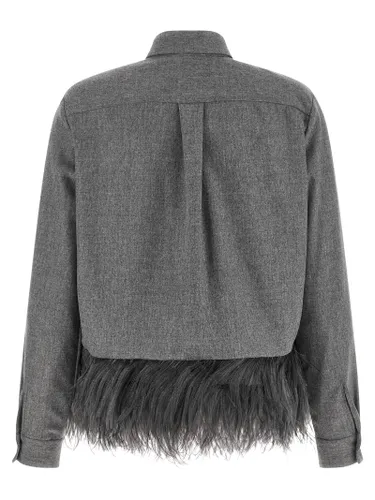 Virgin Wool Women's Blouse - Fabiana Filippi - Modalova