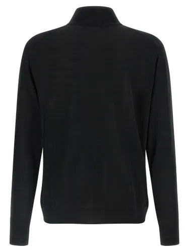 Kiton Black Wool Men's Cardigan - Kiton - Modalova