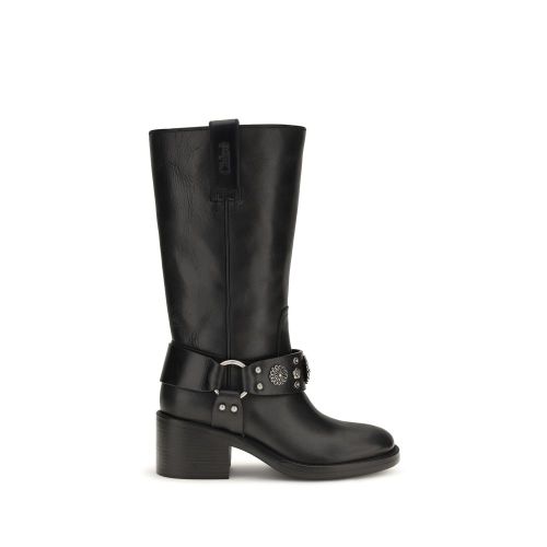 Calf Leather Bos Taurus Flat Women's Boots - Chloé - Modalova