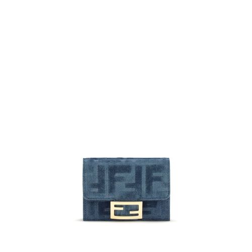 Fendi Blue Cotton Women's Wallet - Fendi - Modalova
