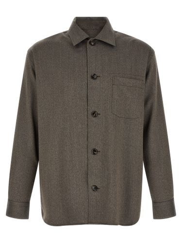 Brioni Brown Wool Men's Blouse - Brioni - Modalova
