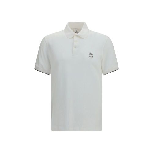 Cotton Polo Men's Shirt - Brunello Cucinelli - Modalova