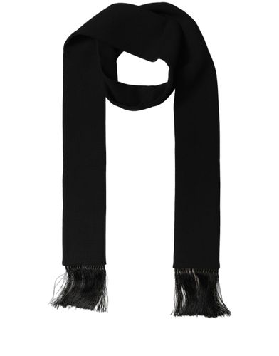 Men Wool Knitted Fringed Foulard Men's Scarf - Dolce & Gabbana - Modalova