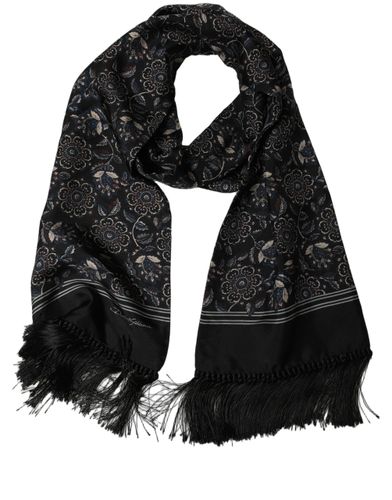 Silk Floral Paisley Fringed Shawl Men's Scarf - Dolce & Gabbana - Modalova