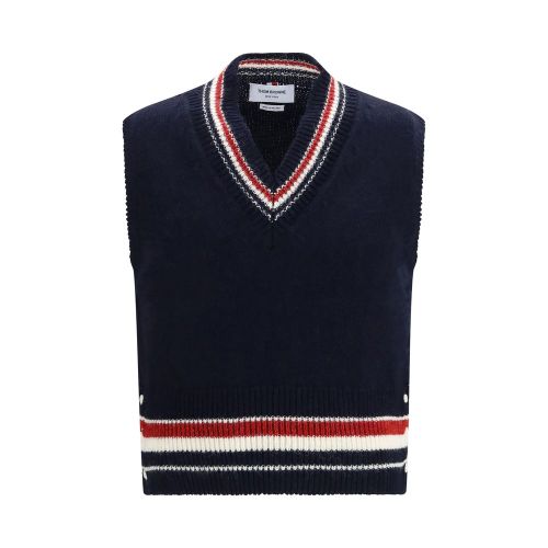 Wool Oves Aries Sleeveles Men's Sweater - Thom Browne - Modalova