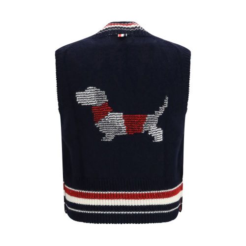 Wool Oves Aries Sleeveles Men's Sweater - Thom Browne - Modalova