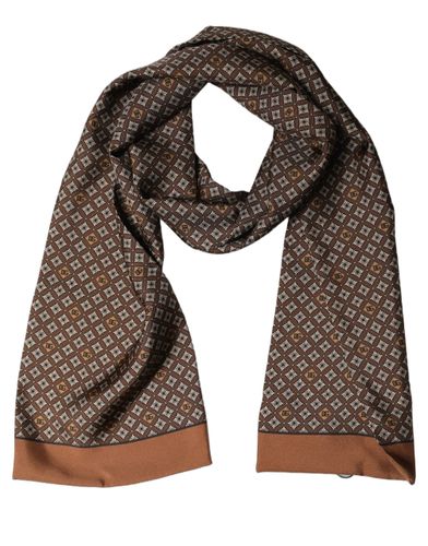 Geometric Silk Men Neck Shawl Men's Scarf - Dolce & Gabbana - Modalova