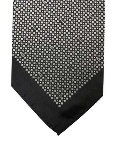 Black White Patterned Pocket Square Men's Scarf - Dolce & Gabbana - Modalova