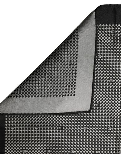 Black White Patterned Pocket Square Men's Scarf - Dolce & Gabbana - Modalova