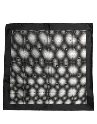 Black White Patterned Pocket Square Men's Scarf - Dolce & Gabbana - Modalova
